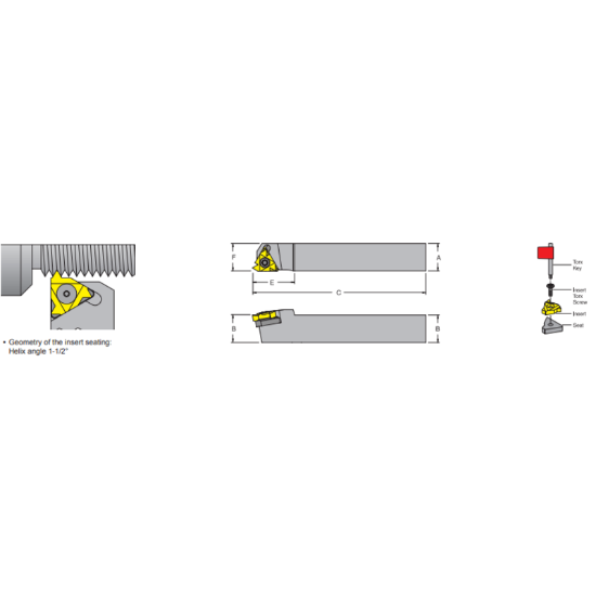 Picture of DORIAN SER062-4-16 Iso Thread Square 0.625 Shank 4.000 OAL