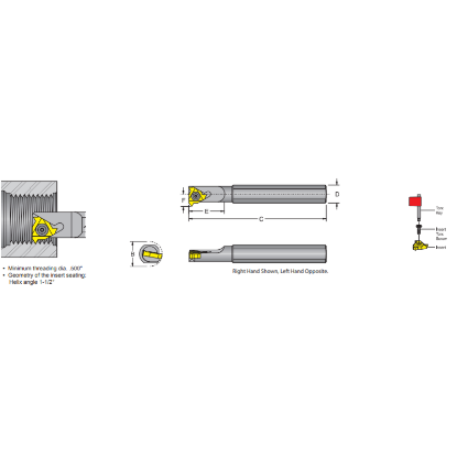 Picture of DORIAN SNR250-16-22 Iso Thread Boring Bar 2.500 Shank 16.00 OAL