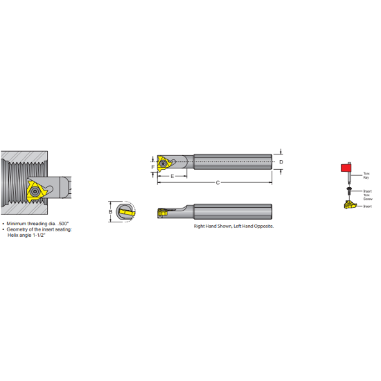 Picture of DORIAN SNR250-16-22 Iso Thread Boring Bar 2.500 Shank 16.00 OAL