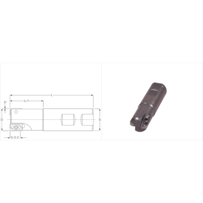 Picture of K-Tool RM-750A Milling Cutter 90.0° 0.750 Cutter Diameter 0.750 Weldon