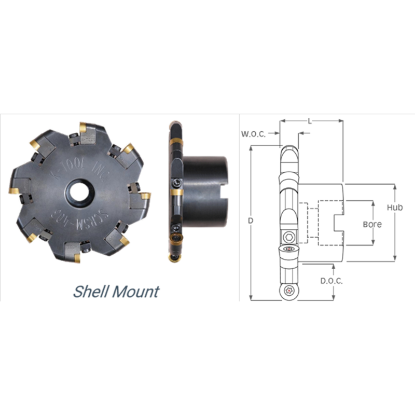 Picture of K-Tool SCRSM-805 Milling Cutter 8.000 Cutter Diameter 1.500 Face Mill
