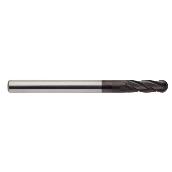 Picture of M.A. FORD 140L0625GX DIA 1/16 SH 0.1250 LOC 0.3750 OAL 1.50 End Mill Standard Flute Standard Helix Carbide Gemx Single End Ball Nose TuffCut® GP