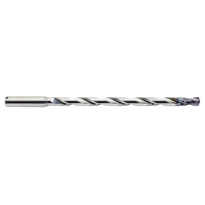 Picture of M.A. FORD 2XDCE4646A Deep Hole Coolant Thru Carbide 140° - 142° 0.464 Dia 0.472 Shank 8.267 OAL 2 Flute 6.299 Flute Length Carbide AlTiN