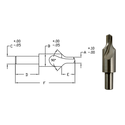 Picture of LINK 70-L3-381 5MM Metric 90D SED HSS Screw Countersink