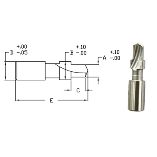 Picture of LINK 75-L2-522 5MM Metric HSS Drill & Counterbore