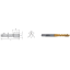 Picture of LMT FETTE 1400926 M10-1.25MM Cut Spiral Flute Mod Bottom 2.0P-3.0P HSSE-Powder Metal TiCN +