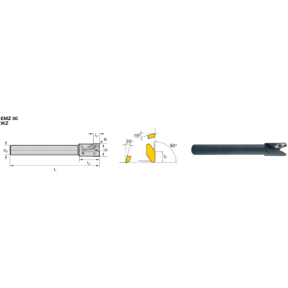 Picture of LMT FETTE EMZ90 V22.150SB-I Milling 90.0°, End Mill Milling Cutter 1.500 Cutter Diameter
