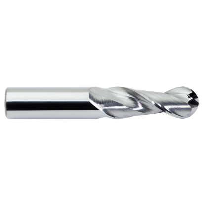 Picture of M.A. FORD 135B10000 DIA 1 SH 1.00 LOC 1.50 OAL 4.00 End Mill Standard Flute Standard Helix Carbide Uncoated Single End Ball Nose TuffCut® AL