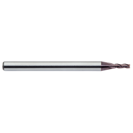Picture of M.A. FORD 3MVRM0150R.20AH DIA 1.50MM SH 0.1575 LOC 0.1770 OAL 1.968 End Mill Standard Flute Variable Helix Carbide AlTiN Single End Corner Radius 0.0079 0.20MM TuffCut® 3MV