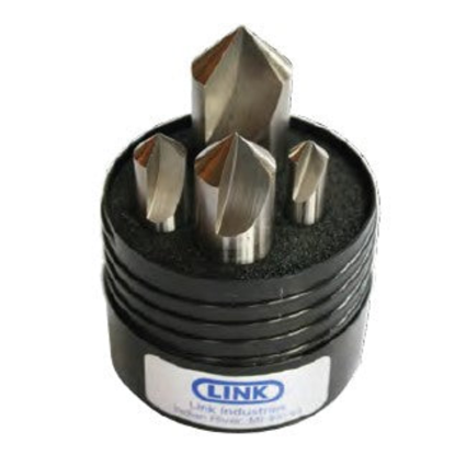 Picture of LINK 05-L2-378 90° 1FL HSS Chamfer 4 PC Set (3/8, 1/2, 3/4 & 1)