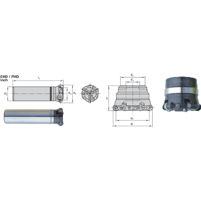 Picture of LMT FETTE EHD R10 125 SA Milling Button Cutter Milling Cutter 1.250 Cutter Diameter