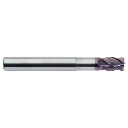 Picture of M.A. FORD 15839300R079N5A DIA 10MM SH 0.3937 LOC 0.5906 OAL 3.9370 End Mill Standard Flute Variable Helix Carbide AlTiN Single End Corner Radius 0.0787 2.00MM TuffCut DM®