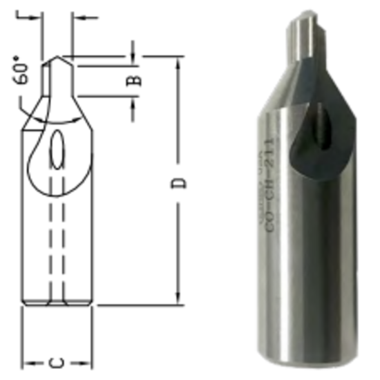 Picture of LINK CO-CH-212 7ST Type SED Cobalt TTC Center Drill
