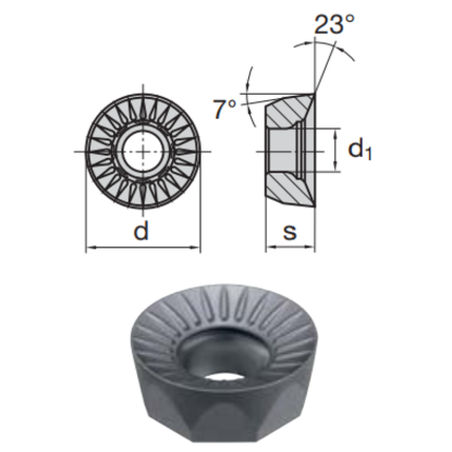 Picture of LMT FETTE RCKX 1606MO-TR LCK10M Milling Insert Round