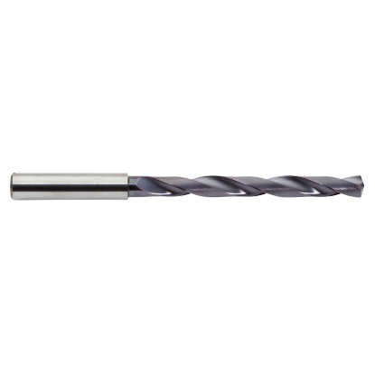Picture of M.A. FORD 2XDCL4449A Deep Hole Coolant Thru Carbide 140° - 142° 0.444 Dia 0.472 Shank 6.102 OAL 2 Flute 4.016 Flute Length Carbide AlTiN
