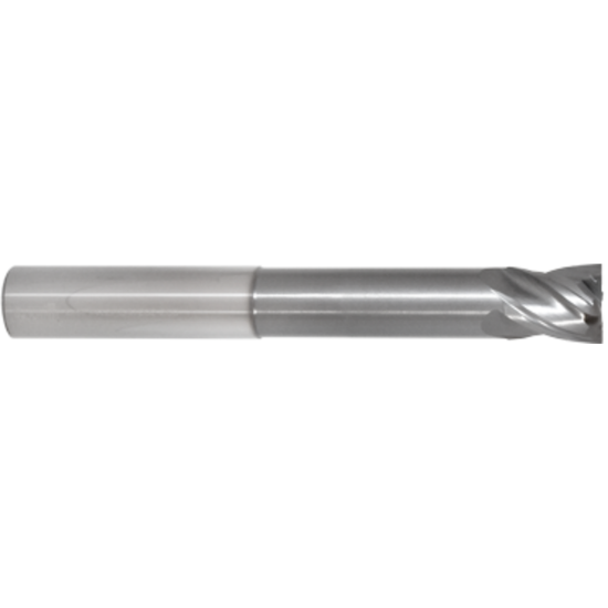 Picture of GORILLA MILL GMNR38F52.125	 DIA 3/8" SH 0.3750 LOC 0.50 OAL 4.00 End Mill Standard Flute Variable Helix Carbide TiAlN Single End Square Sharp