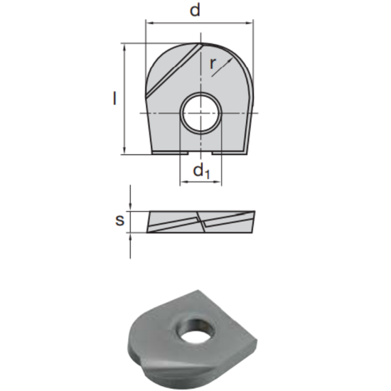 Picture of LMT FETTE WPB 20-FB-90 CBN BN081 Milling Insert Flat Ball