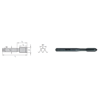 Picture of LMT FETTE 9101598 3/4-16.00TPI Cut Spiral Flute Mod Bottom 2.0P-3.0P HSSE Oxide +