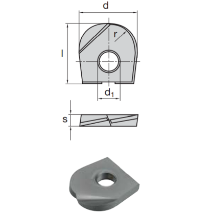 Picture of LMT FETTE WPB 1000-FB-0437 LC610Z Milling Insert Flat Ball