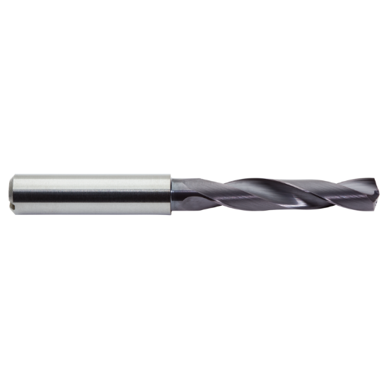 Picture of M.A. FORD 2XDCS6102A Carbide Drill Coolant Thru Carbide 140° - 142° 0.610 Dia 0.629 Shank 4.527 OAL 2 Flute 2.559 Flute Length Carbide AlTiN