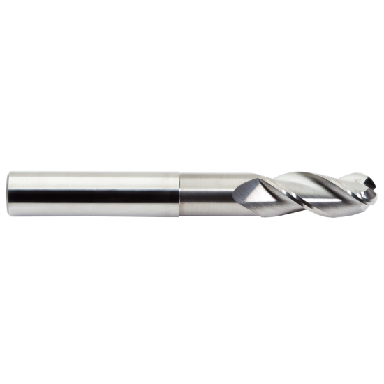 Picture of M.A. FORD 138B31251N DIA 5/16 SH 0.3125 LOC 0.8125 OAL 4.00 End Mill Standard Flute Standard Helix Carbide Uncoated Single End Ball Nose TuffCut® X-AL