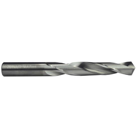 Picture of M.A. FORD 20475000T Carbide Drill Solid Carbide 118° 0.750 Dia 0.750 Shank 5.750 OAL 2 Flute 3.875 Flute Length Carbide TiN