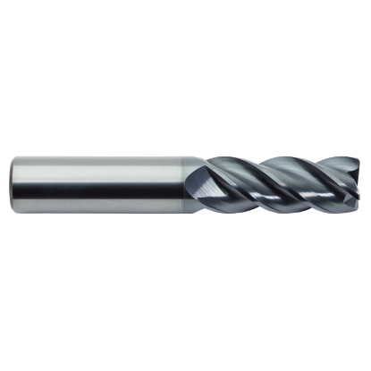 Picture of M.A. FORD 277XX106B DIA 1 SH 1.00 LOC 4.1250 OAL 7.00 End Mill Standard Flute Variable Helix Carbide AlTiN Single End Corner Radius 0.0600 1.52MM TuffCut® XT