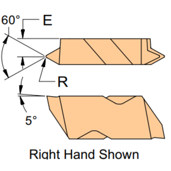 Picture of HORIZON HTK 2R C23 Indexable, Threading Insert Top Notch 60.0° EXT 14.00TPI - 44.00TPI INT 12.00TPI - 24.00TPI 0.003 Corner Radius Carbide