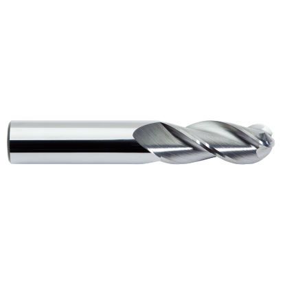 Picture of M.A. FORD 138B10000W DIA 1 SH 1.00 LOC 1.50 OAL 4.00 End Mill Standard Flute Standard Helix Carbide Uncoated Single End Ball Nose TuffCut® X-AL