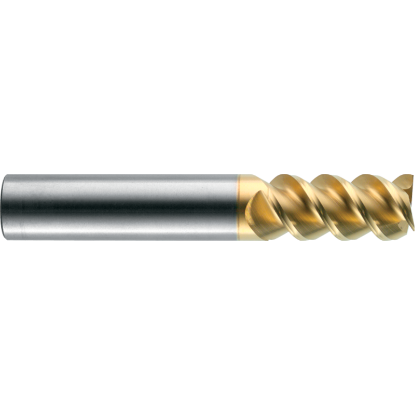 Picture of ROBBJACK MST-360-08-T DIA 8MM SH 0.3150 LOC 0.6299 OAL 2.4803 End Mill Standard Flute High Helix Carbide TiN Single End Square Sharp