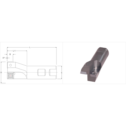 Picture of K-Tool DM-2250 Milling Cutter 90.0°, Drill Mill 2.250 Cutter Diameter 1.000 Weldon