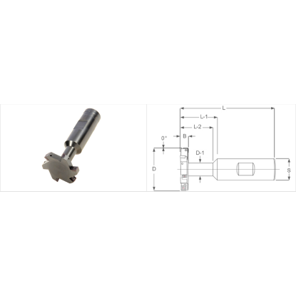 Picture of K-Tool TSK-7537 Milling Cutter 0.750 Cutter Diameter 0.500 Weldon