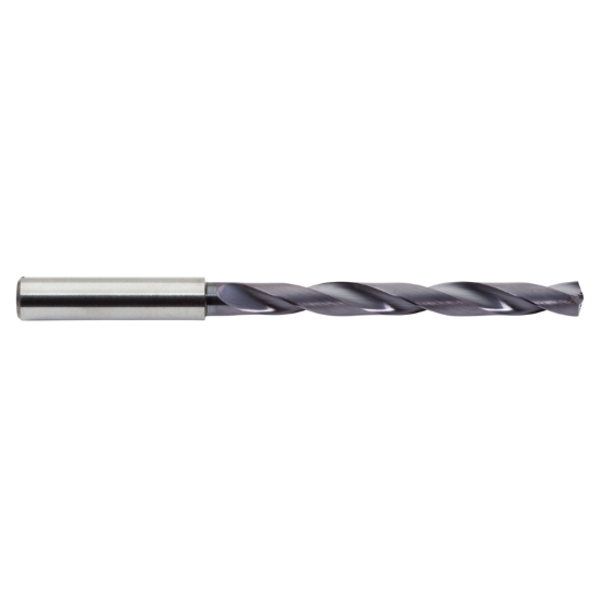 Picture of M.A. FORD 2XDCL4252A Deep Hole Coolant Thru Carbide 140° - 142° 0.425 Dia 0.472 Shank 5.866 OAL 2 Flute 3.661 Flute Length Carbide AlTiN