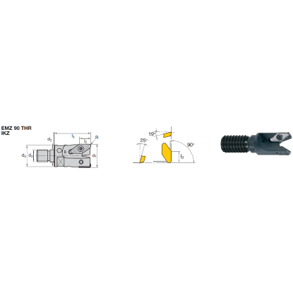 Picture of LMT FETTE EMU90 A17 . 100SEI Milling 90.0°, End Mill Milling Cutter 1.500 Cutter Diameter