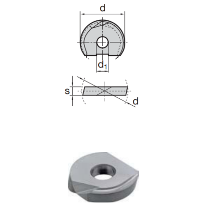 Picture of LMT FETTE WPR 10-CF LC610T Milling Insert Ball Mill 0.394 Cutter Diameter
