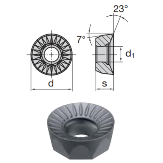 Picture of LMT FETTE RCKX 1606 MO-TR LC280QN Milling Insert Round