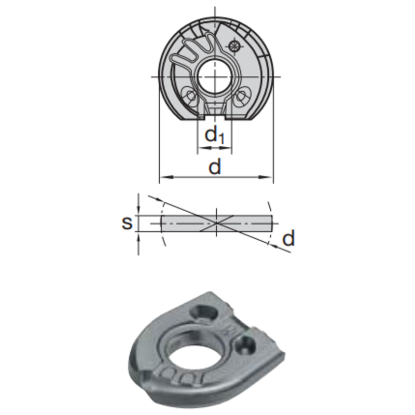 Picture of LMT FETTE WPR 20 AR LCPK25M Milling Insert Ball Mill 0.787 Cutter Diameter