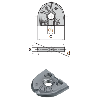 Picture of LMT FETTE WPR 25 AR LCPK25M Milling Insert Ball Mill 0.984 Cutter Diameter