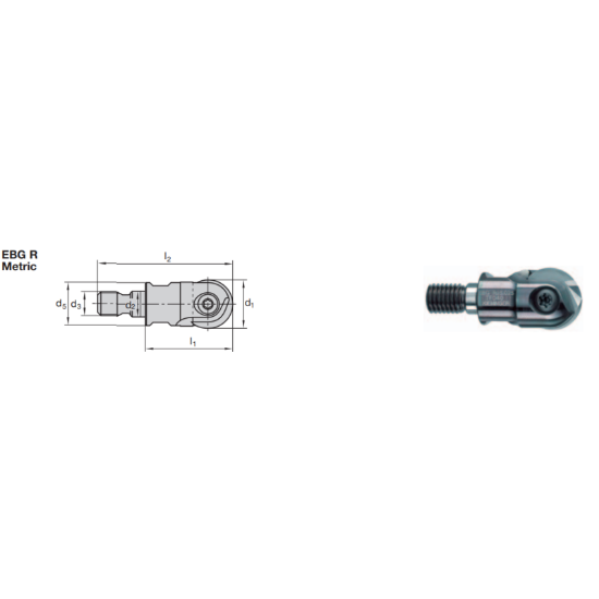 Picture of LMT FETTE EBG R 1000 T1000 Milling Ball Mill Milling Cutter 1.000 Cutter Diameter