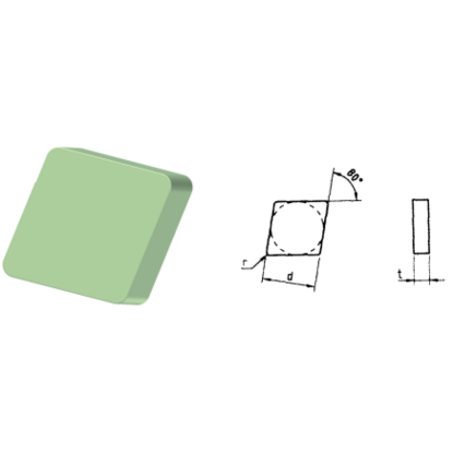 Picture of ROMAY CNGN 652 CC-20 Turning Insert 80.0° Ceramic 0.031 Corner Radius