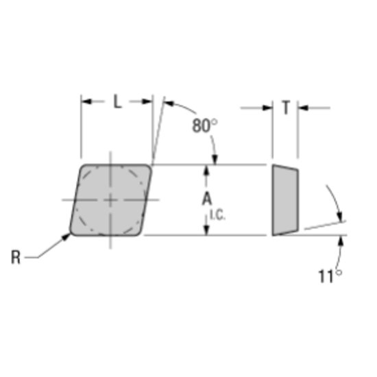 Picture of ROMAY CPGN 434 CC-60 Turning Insert 80.0° Whisker Ceramic 0.062 Corner Radius