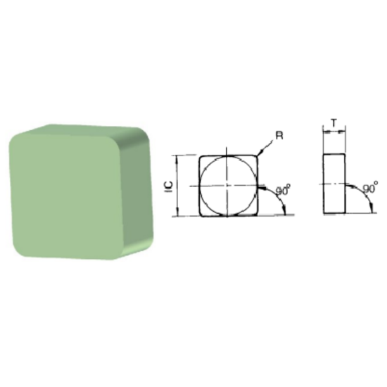 Picture of ROMAY SNGN 453 CC-514 Turning Insert Square Silicon Nitride 0.047 Corner Radius