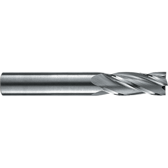 Picture of ROBBJACK NR-404-07 DIA 7/32 SH 0.2500 LOC 0.6250 OAL 2.50 End Mill Standard Flute Standard Helix Carbide Uncoated Single End Square Sharp