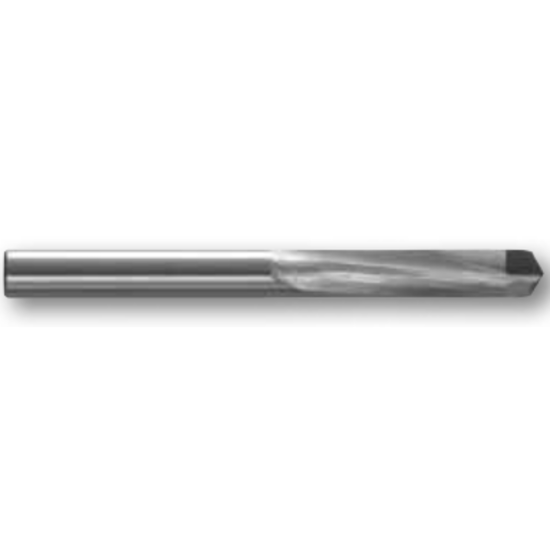 Picture of ROBBJACK PCD-11820-251 DIA 0.251 SH 0.2520 LOC 1.40 OAL 2.70 End Mill Standard Flute Standard Helix PCD Uncoated Single End Square Sharp