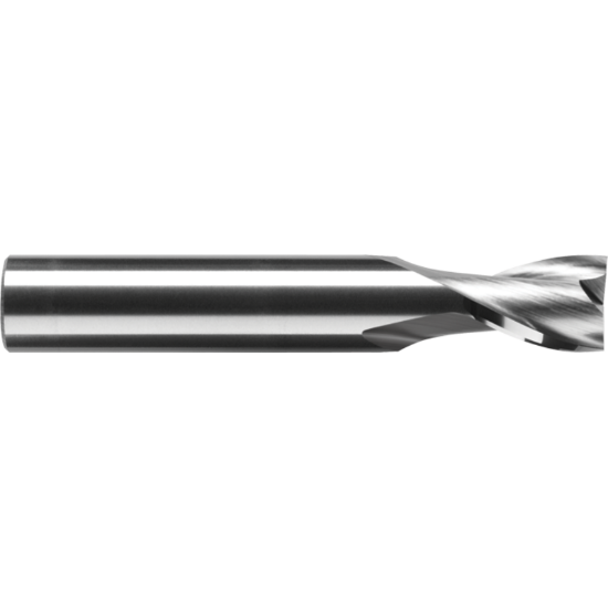 Picture of ROBBJACK S1-201-06 DIA 3/16 SH 0.1875 LOC 0.3750 OAL 2.00 End Mill Standard Flute Standard Helix Carbide Uncoated Single End Square Sharp