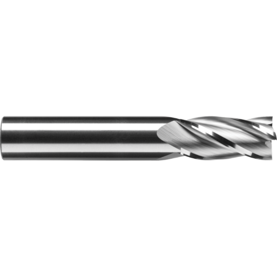 Picture of ROBBJACK C1-401-16 DIA 1/2 SH 0.50 LOC 1.00 OAL 3.00 End Mill Standard Flute Standard Helix Carbide Uncoated Single End Square Sharp