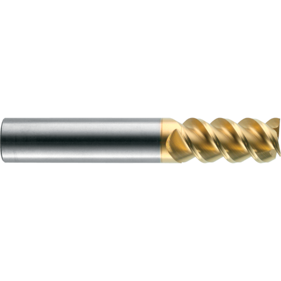 Picture of ROBBJACK ST-360-18-A DIA 9/16 SH 0.5625 LOC 1.2500 OAL 3.50 End Mill Standard Flute High Helix Carbide AlTiN Single End Square Sharp