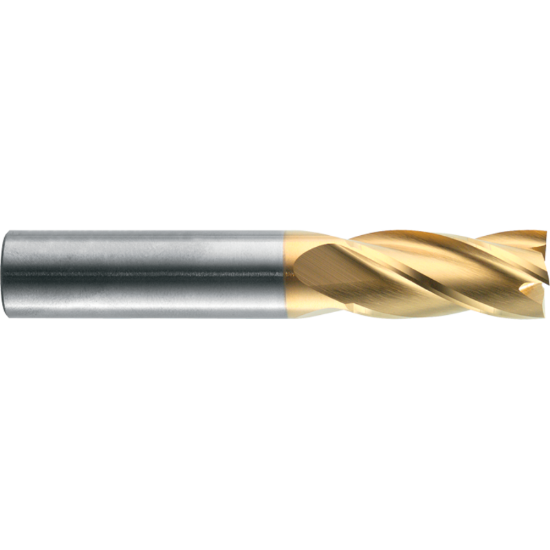 Picture of ROBBJACK ST-430-24-C DIA 3/4 SH 0.7500 LOC 1.50 OAL 4.00 End Mill Standard Flute Standard Helix Carbide TiCN Single End Square Sharp