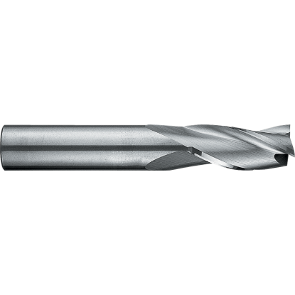 Picture of ROBBJACK C1-301-14 DIA 7/16 SH 0.4375 LOC 1.00 OAL 2.7500 End Mill Standard Flute Standard Helix Carbide Uncoated Single End Square Sharp