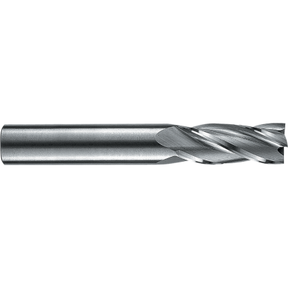 Picture of ROBBJACK TR-404-09-C DIA 9/32 SH 0.3125 LOC 0.7500 OAL 2.50 End Mill Standard Flute Standard Helix Carbide TiCN Single End Square Sharp